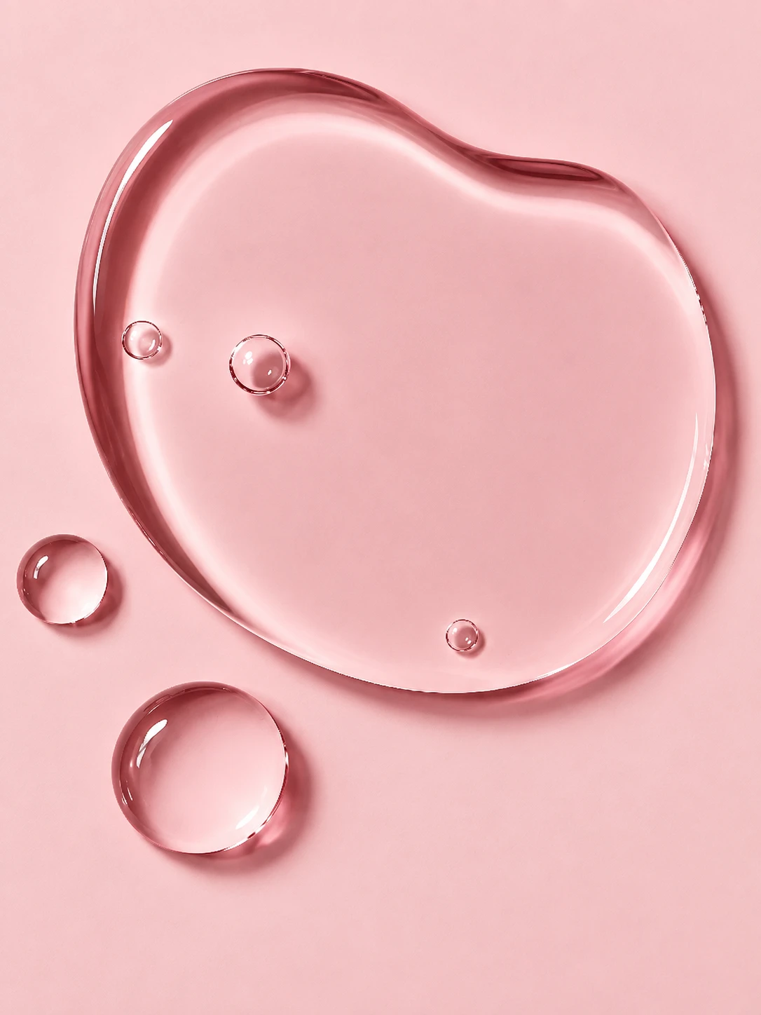 Pink serum and droplet texture